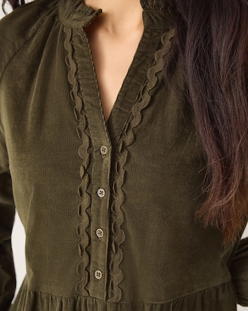 Monsoon Zola Ric Rac Corduroy Midi Dress