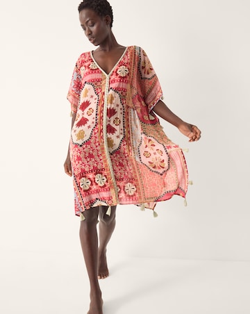 Monsoon Patti Tile Print Mini Kaftan
