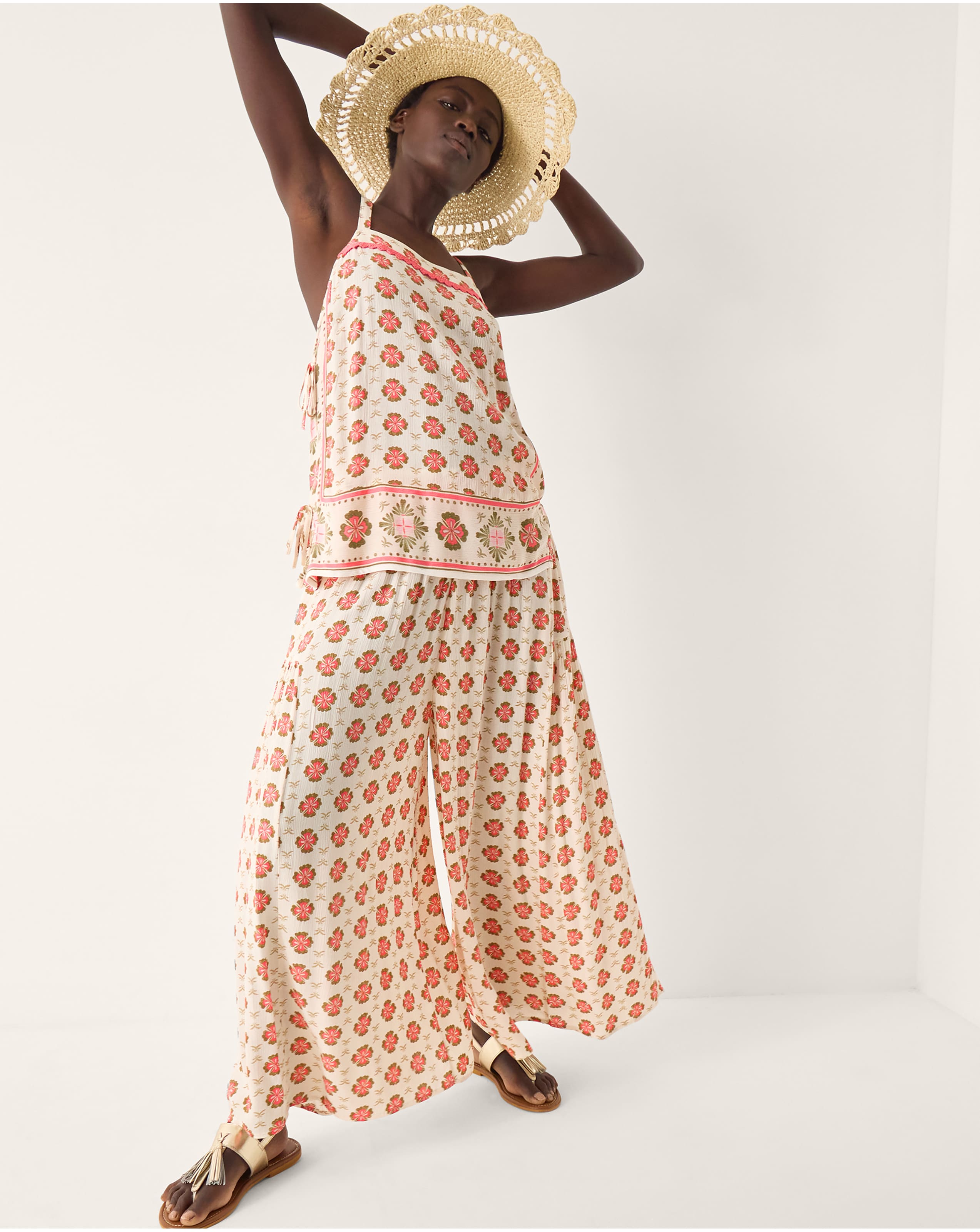 New In - Monsoon Maddie Floral Print Trousers