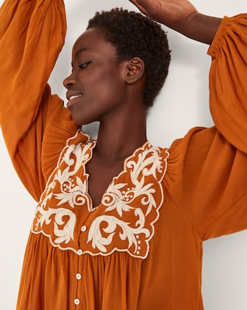 Monsoon Jenna Embroidered Blouson Blouse