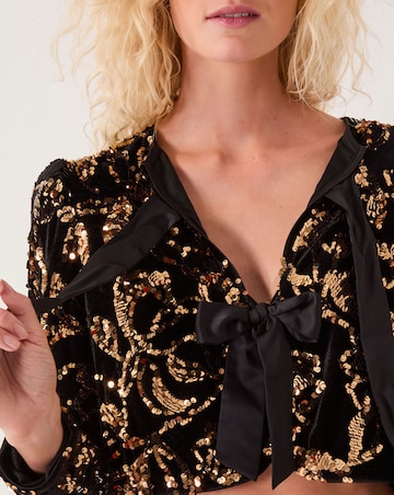 Monsoon Shola Sequin Bow Jacket