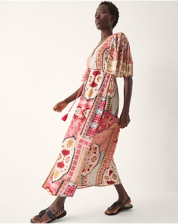 Monsoon Patti Flutter Sleeve Maxi Dress