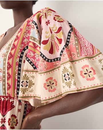 Monsoon Patti Flutter Sleeve Maxi Dress