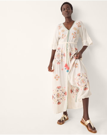 Monsoon Juniper Embroidered Maxi Dress