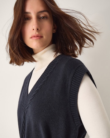 Monsoon Cohen Tie Waist Cable Knit Vest