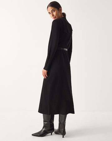 Monsoon Button Collar Midi Jumper Dress