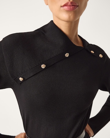 Monsoon Button Collar Midi Jumper Dress