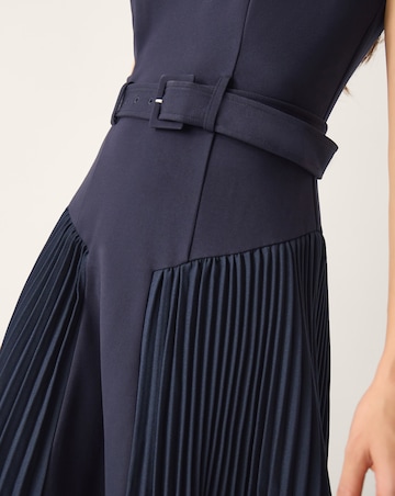 Monsoon Pleat Sleeveless Midi Dress