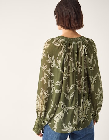 Monsoon Leona Leaf Print Blouse