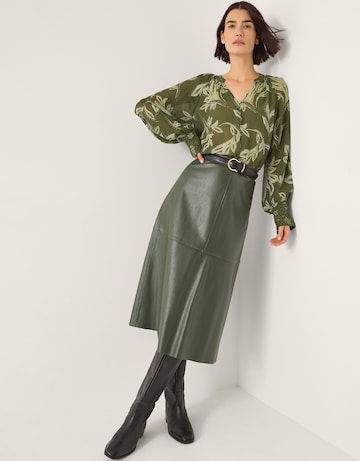 Monsoon Leona Leaf Print Blouse