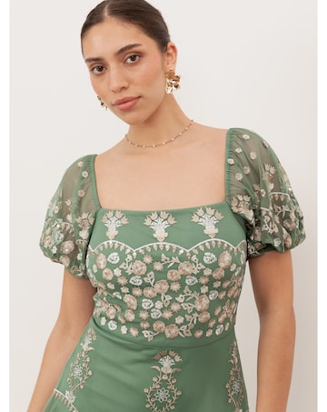 Maya Deluxe Embroidered Dress