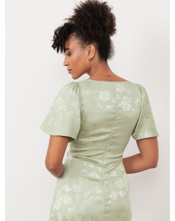 Maya Deluxe Jacquard Fabric Dress