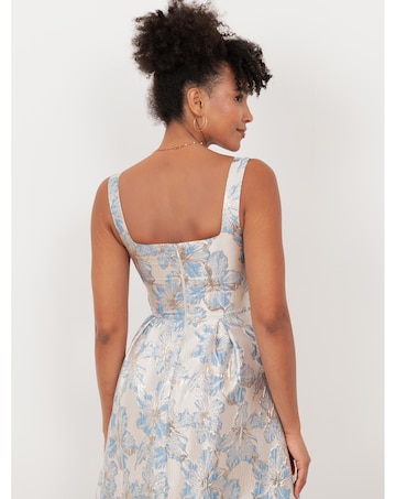 Maya Deluxe Jacquard Fabric Dress