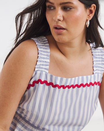 Stripe Maxi Dress With Ric Rac Trim