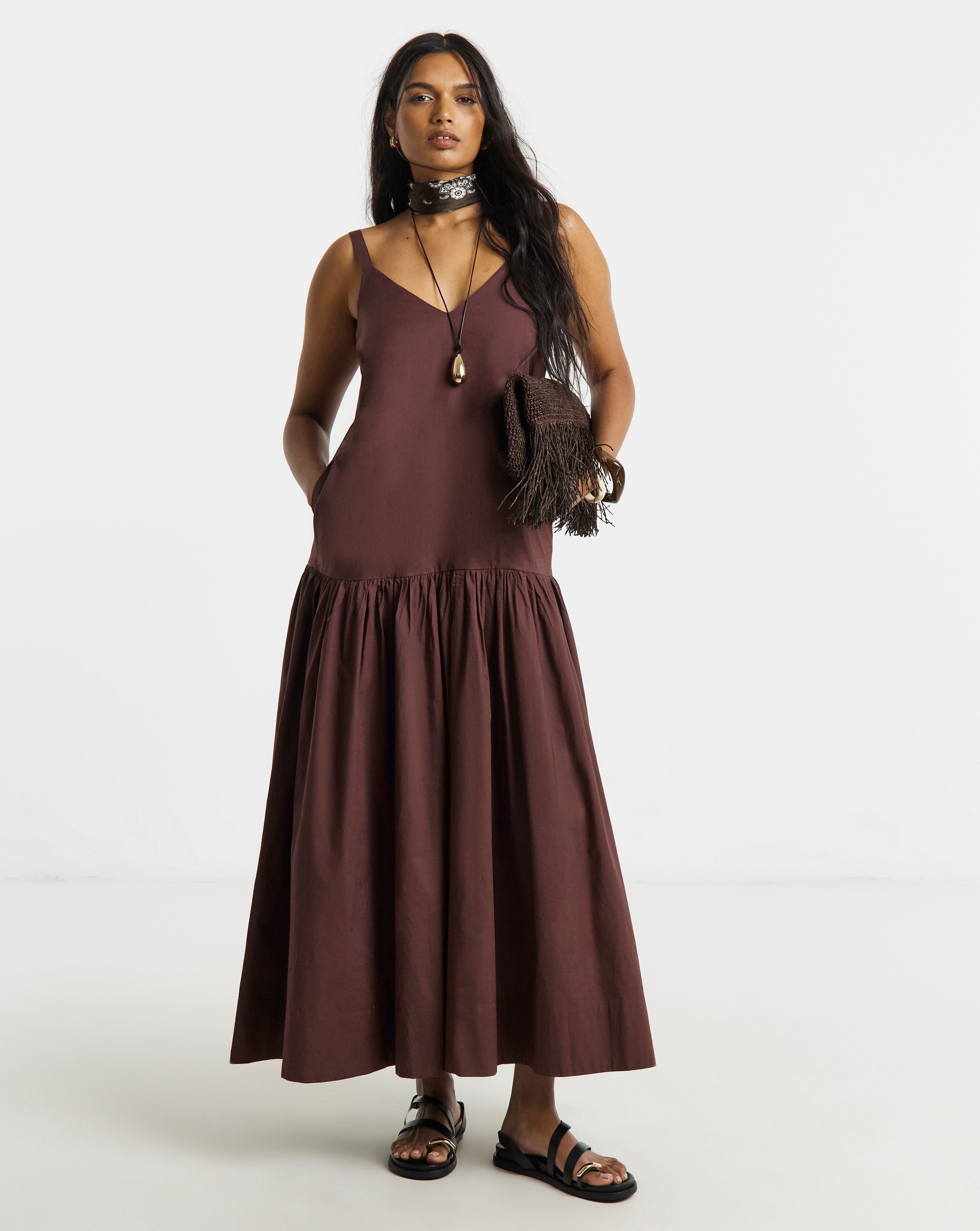 New In - Cotton Drop Waist Dress