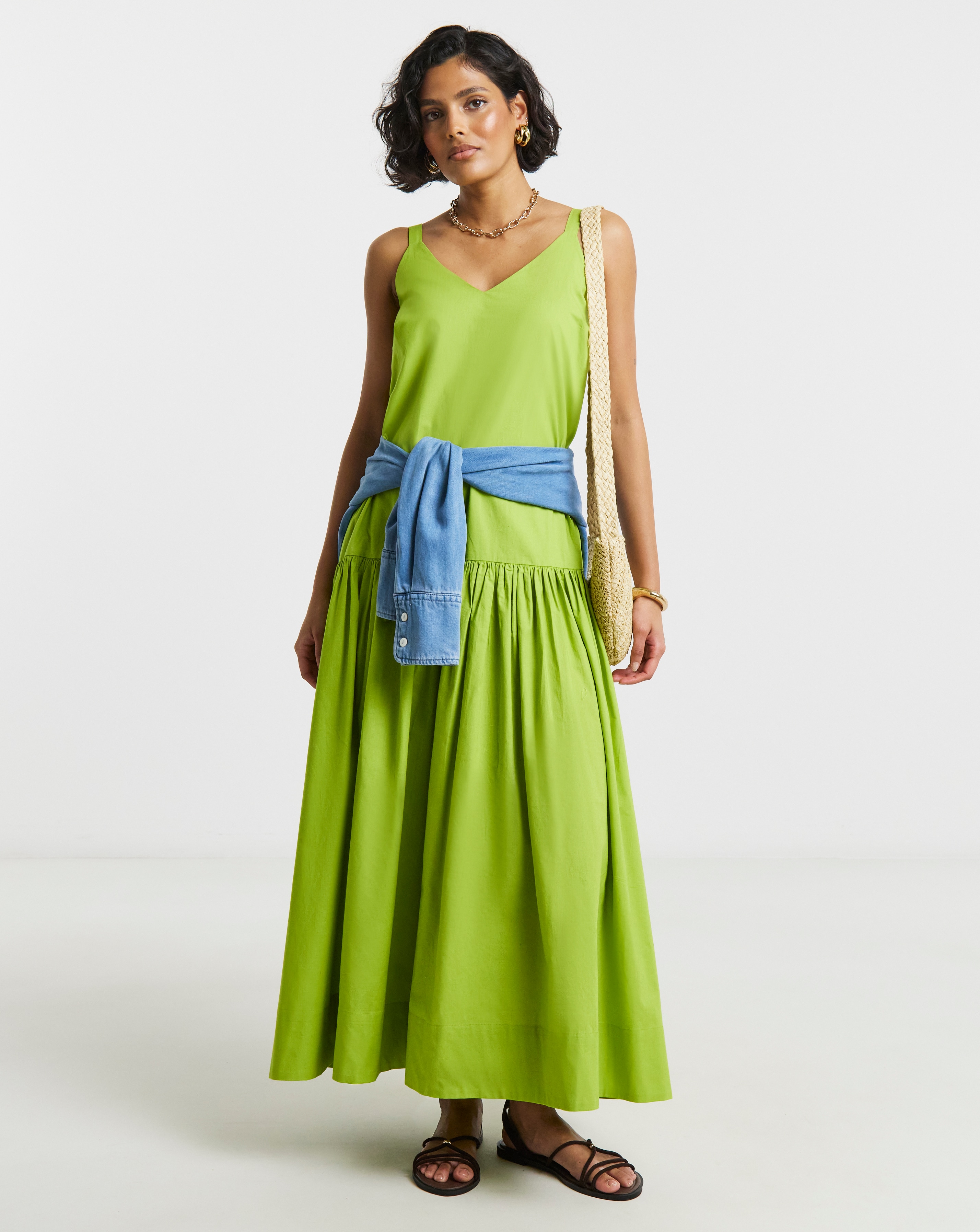 New In - Cotton Drop Waist Dress