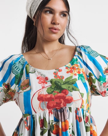 Cotton Drop Waist Dress