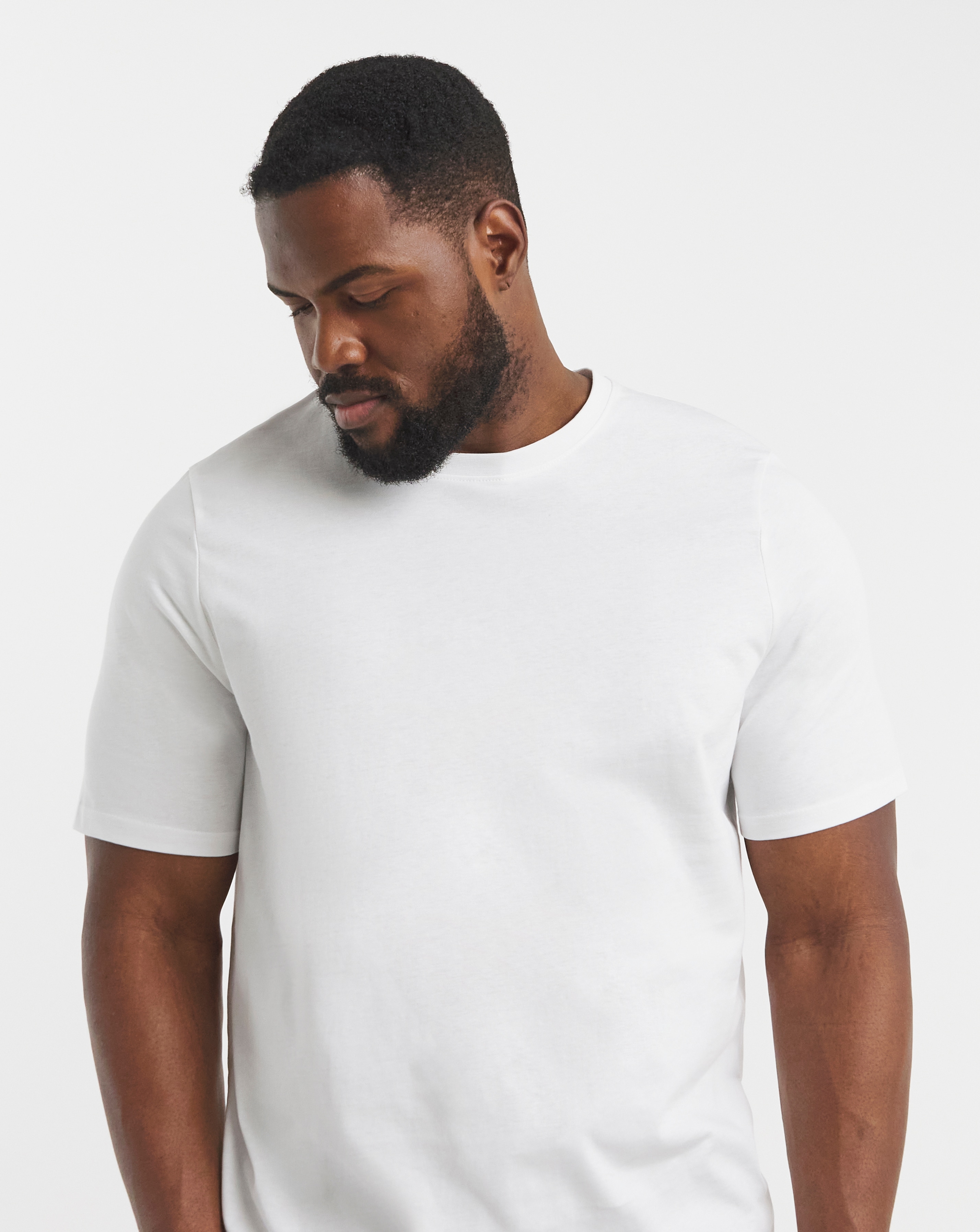 Pure Cotton Crew Neck T-Shirt Extra Long