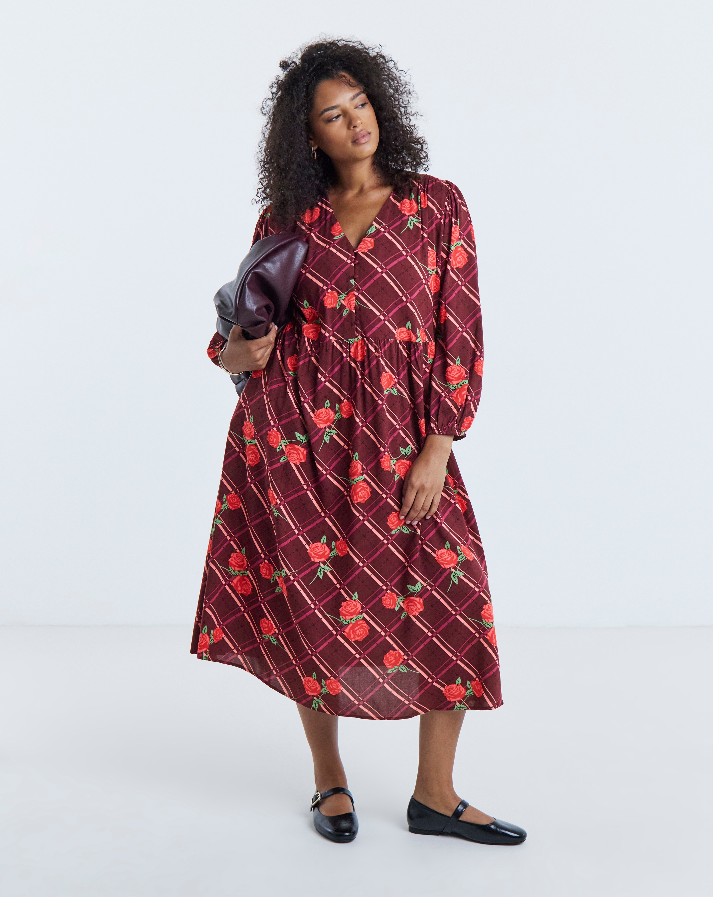 New In - Button Through Midi Dress