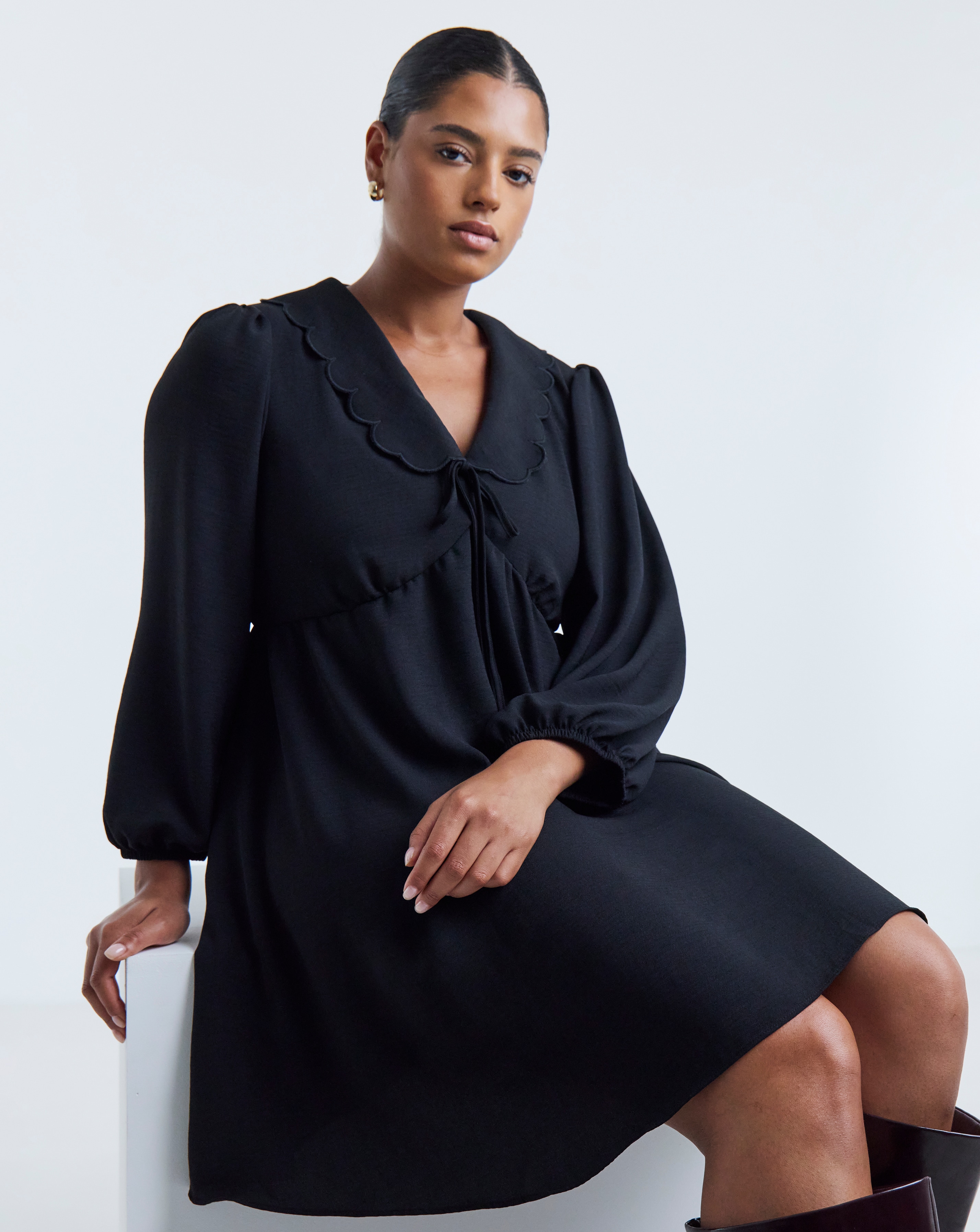 New In - Collared Skater Dress
