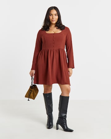 Simply Be Rust Historic Skater Dress