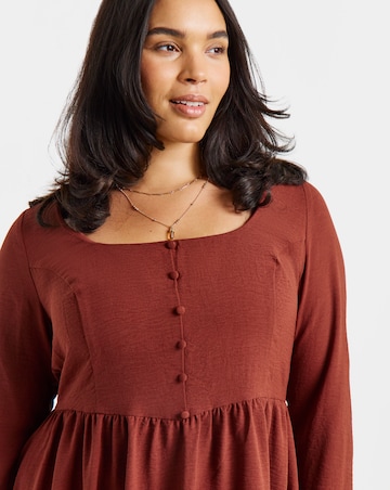 Simply Be Rust Historic Skater Dress