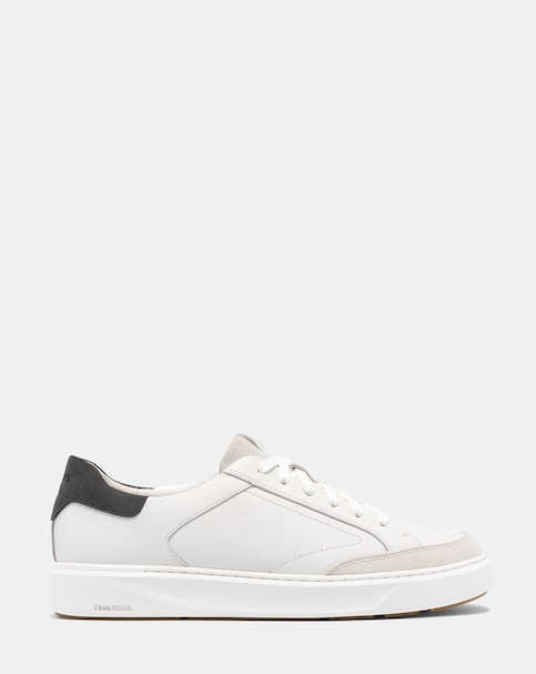 New In - Clarks Code C Tie Leather Shoe - White