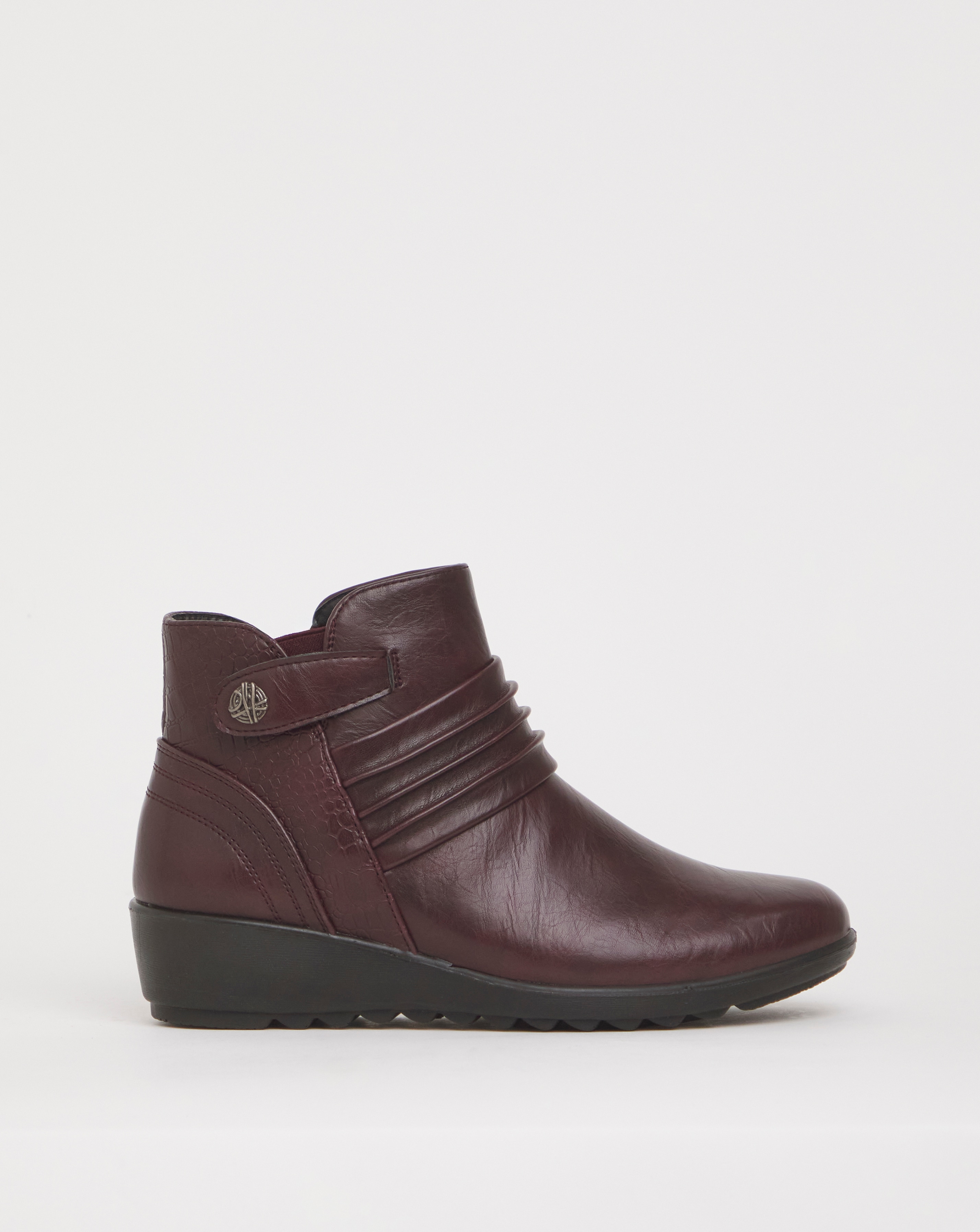 Cushion Walk Ruched Ankle Boot EEE Fit