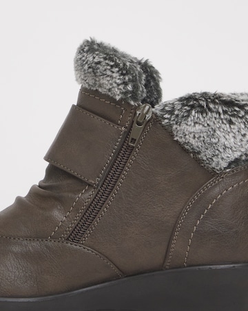Cushion Walk Faux Fur Ankle Boot Extra Wide EEE Fit