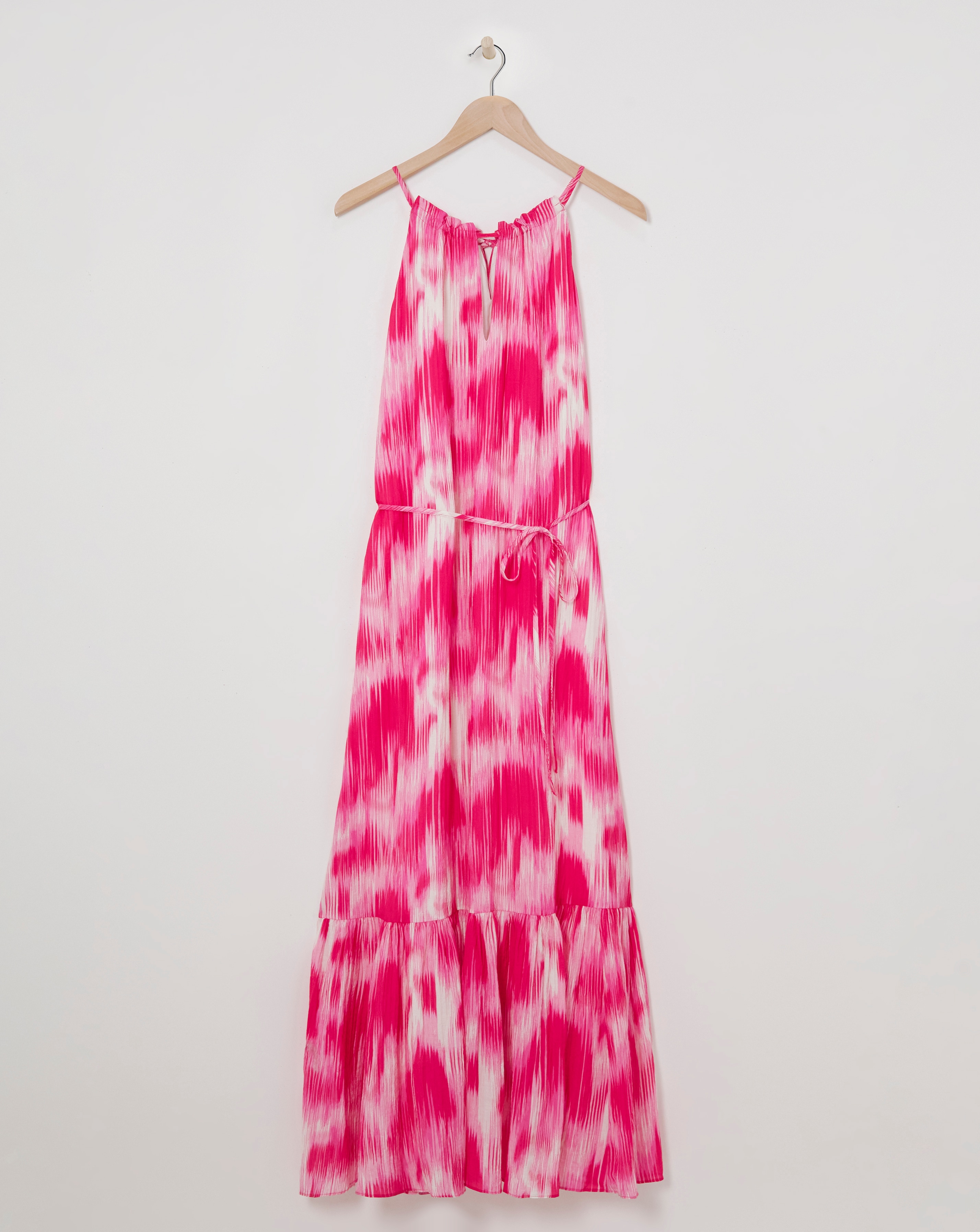 Ro&Zo Pink Tie Dye Texture Maxi Dress