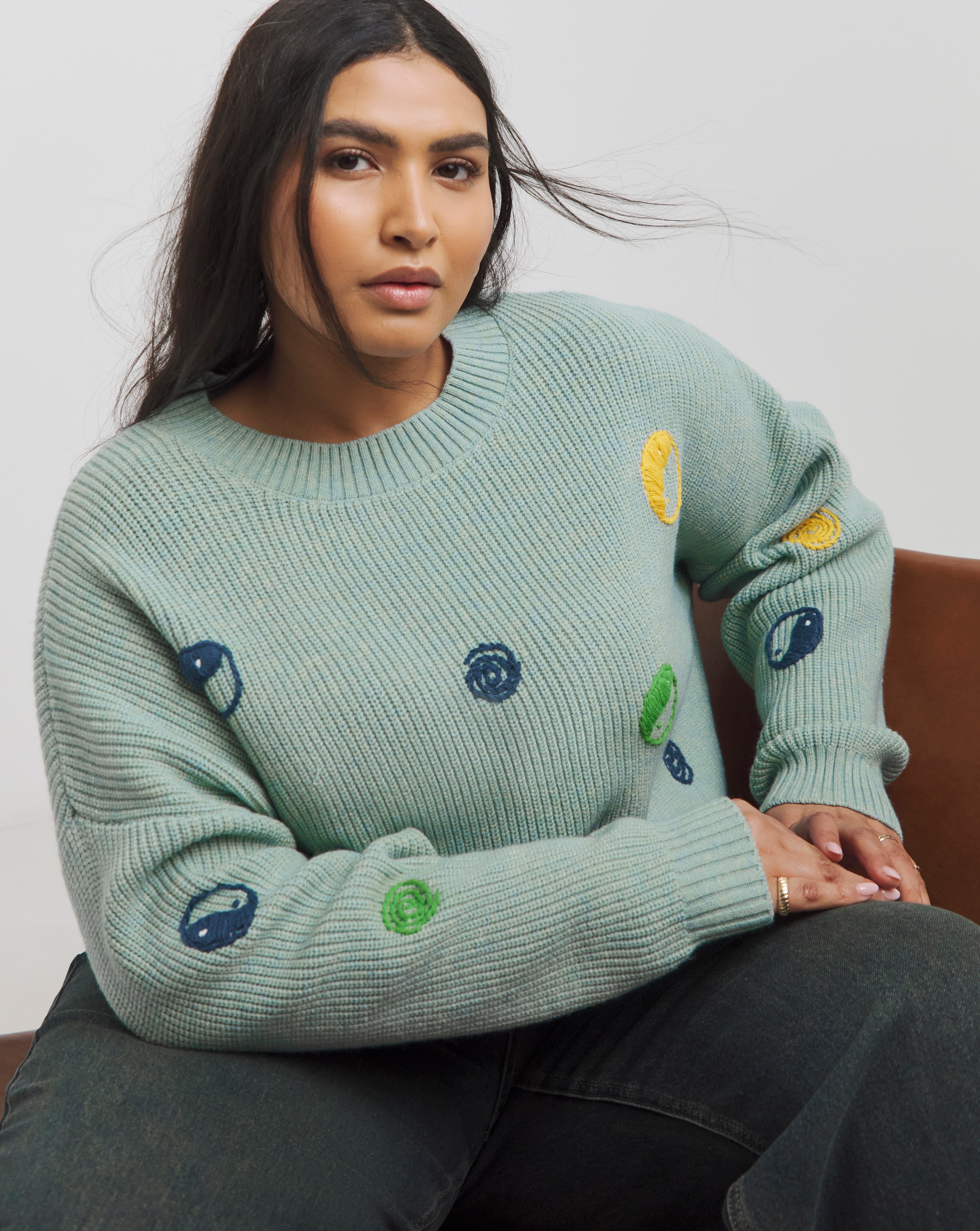 Native Youth Jumper With Yin and Yang