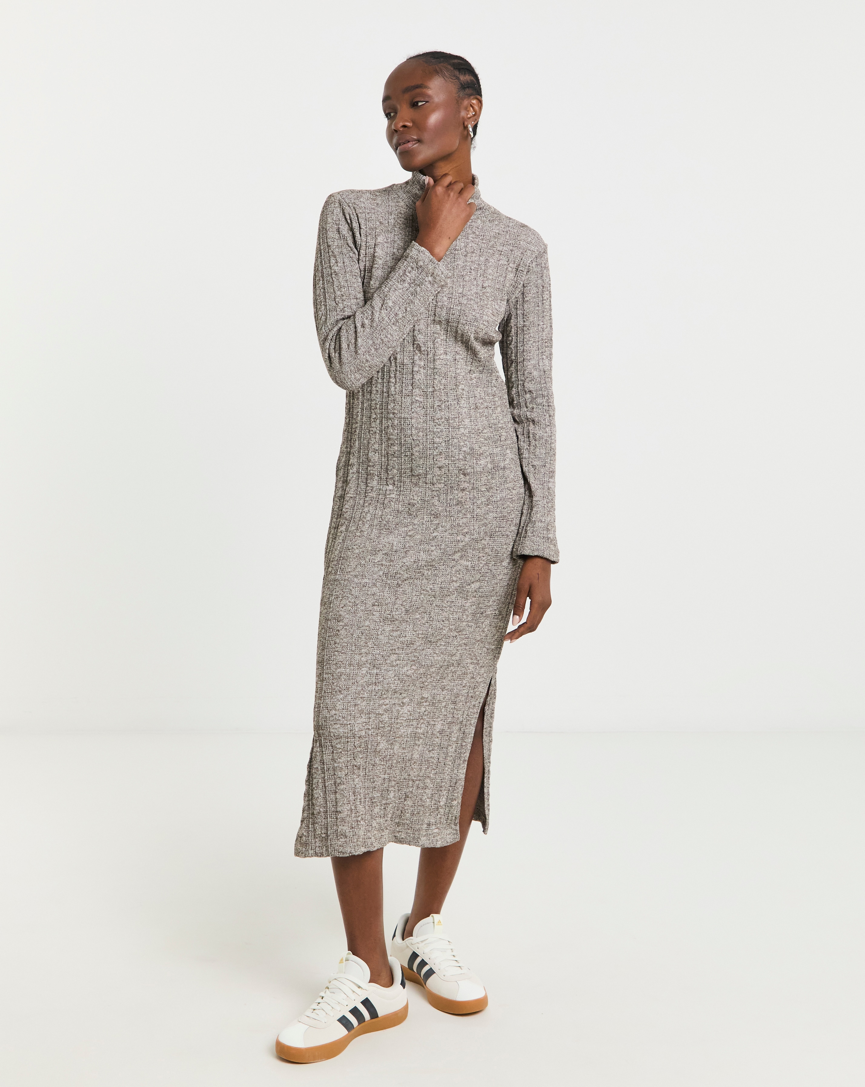 Native Youth Cable Knit Maxi Dress