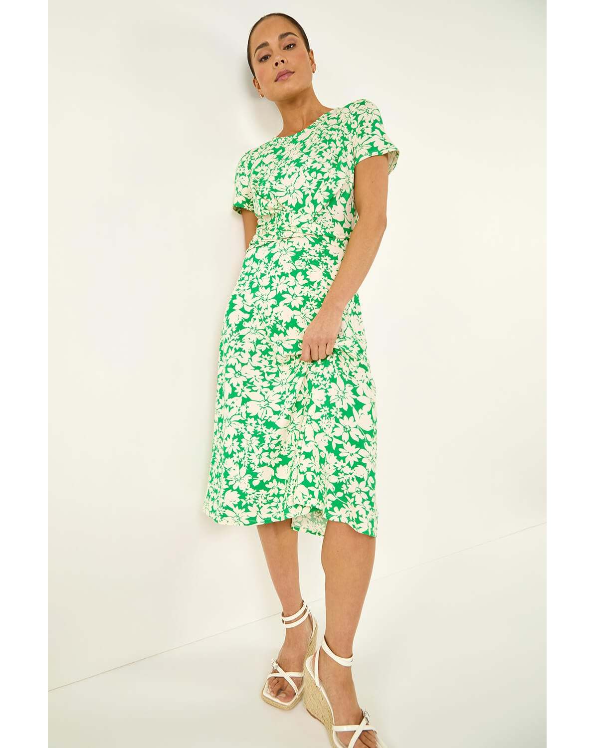 New In - Roman Petite Twist Front Stretch Dress