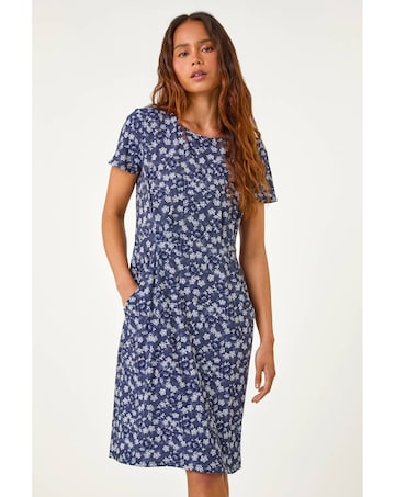 Roman Petite Floral Pocket Stretch Dress