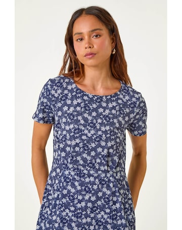 Roman Petite Floral Pocket Stretch Dress