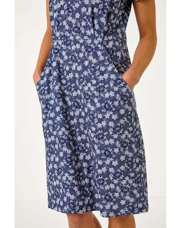 Roman Petite Floral Pocket Stretch Dress