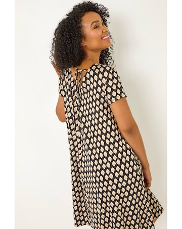 Roman Petite V-Neck Swing Pocket Dress