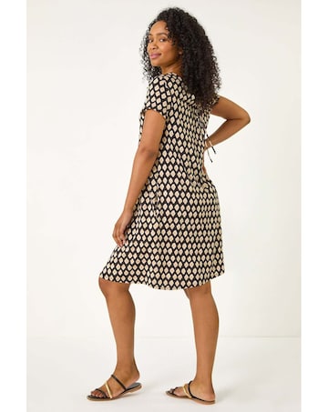 Roman Petite V-Neck Swing Pocket Dress