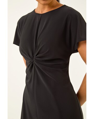 Roman Petite Twist Front Midi Dress