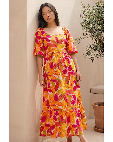 Roman Petite Floral Tiered Dress