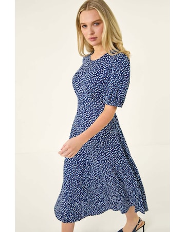 Roman Petite Abstract Stretch Midi Dress