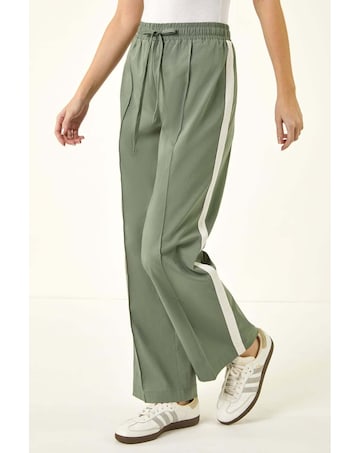 Roman Tie Waist Bengaline Stripe Trouser