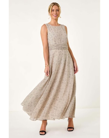 Roman Petite Spot Print Midi Dress