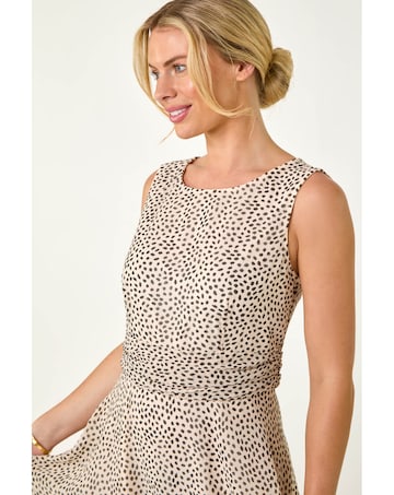 Roman Petite Spot Print Midi Dress