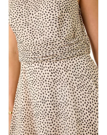 Roman Petite Spot Print Midi Dress