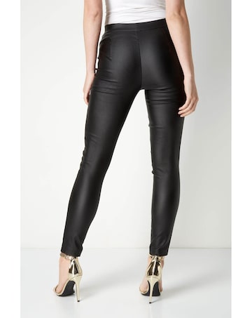 Roman Faux Leather Elastic Trousers
