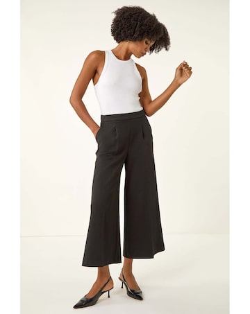 Roman Wide Leg Cropped Culottes