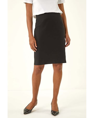 Roman Pull On Stretch Waist Pencil Skirt