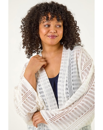 Roman Curve Open Knit Cardigan
