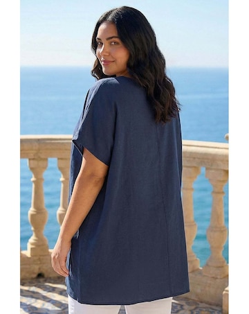Roman Curve Ring Front Oversized Top